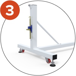 104kg integrated counterweights in the post base