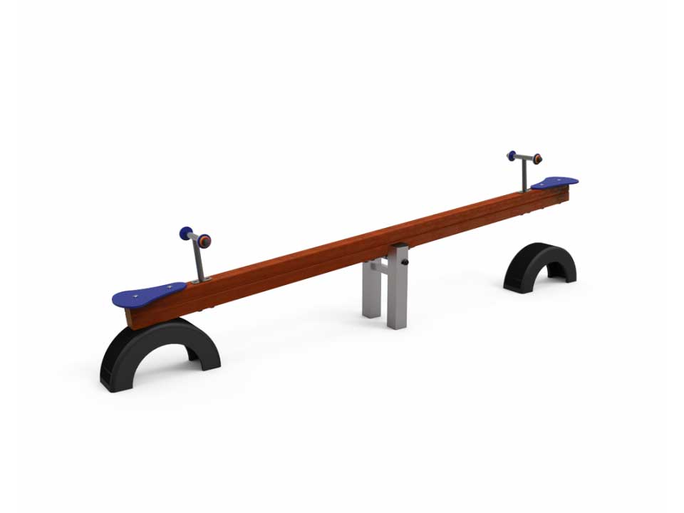 Seesaw with tire buffers
