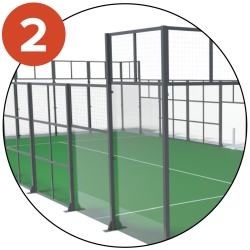 outdoor padel court, 10mm tempered glass panel