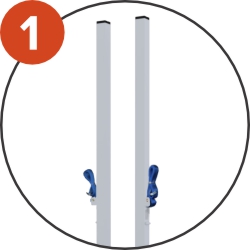 Fast net tensioning by belt and automatic buckle