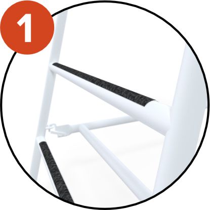 Anti-slip ladder for added security