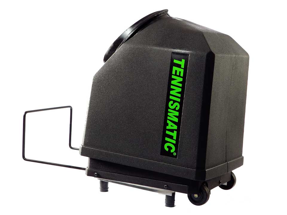 Automatic tennis ball machine for standard exercises