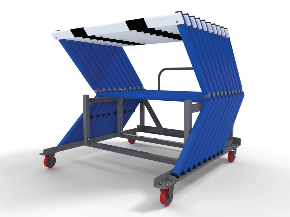 Mobile hurdle rack for Track and Field