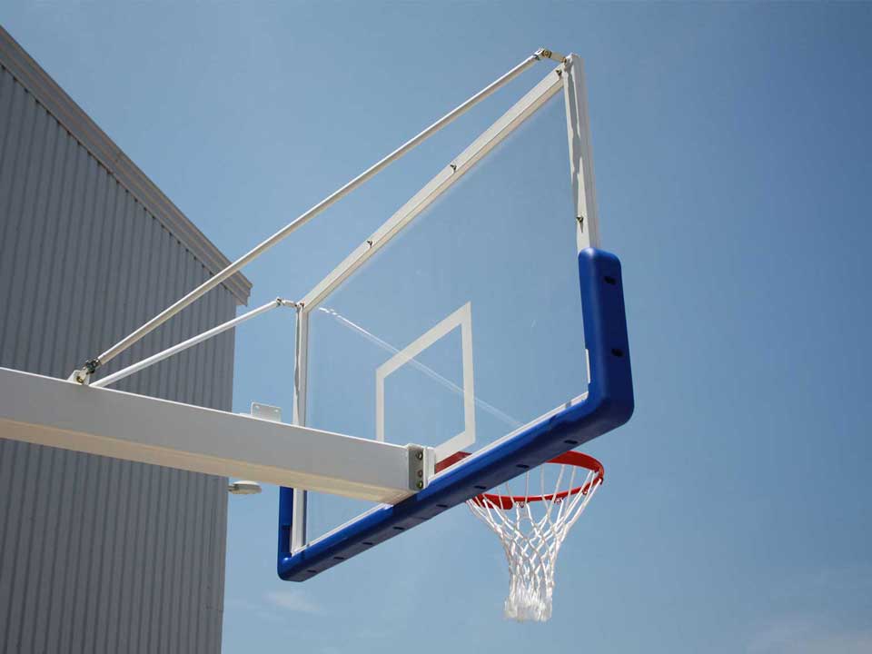 Transparent basketball backboard 1.80x1.05m. 15mm thickness