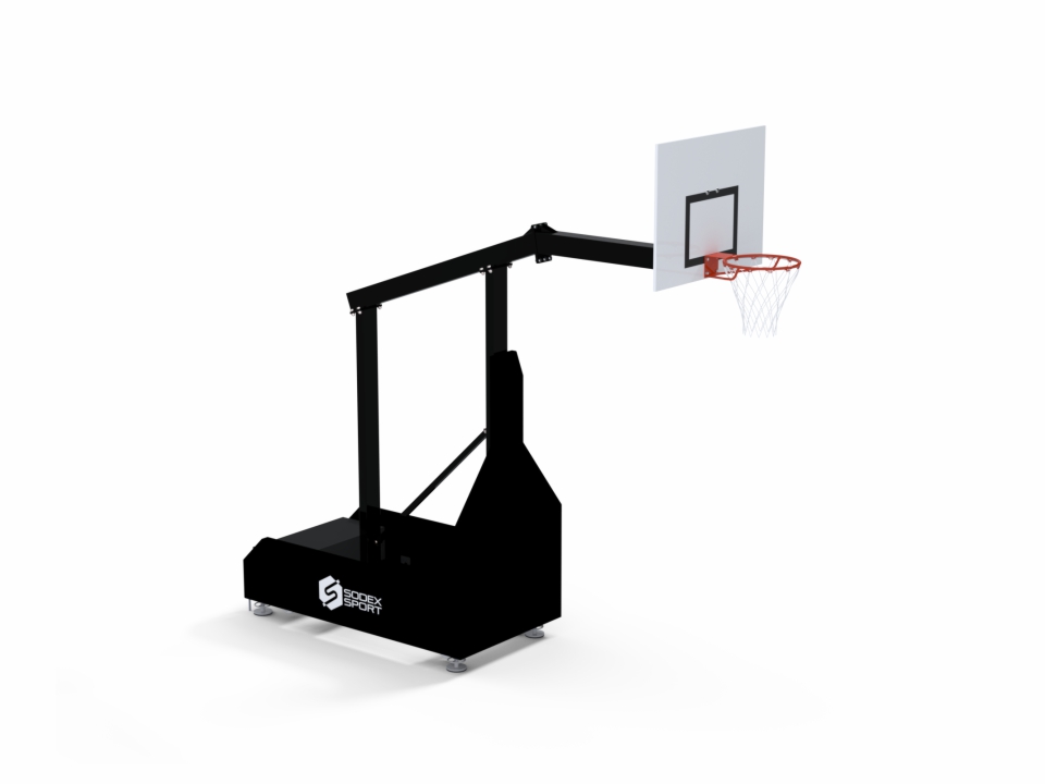Portable basketball hoop, fixed ring height