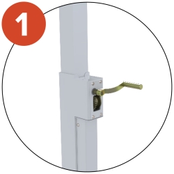 Easy post and backboard height adjustment systems (1.2m/2.6m)