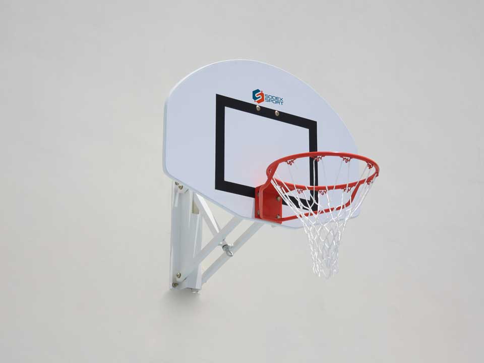 Wallmounted basketball goal Ring height 2.6m3.05m