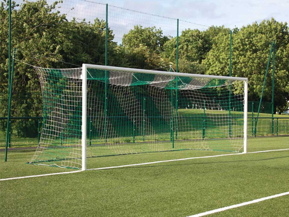net behind football goal