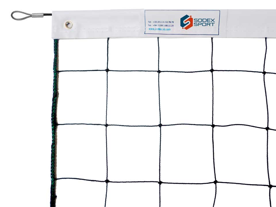Training socketed volleyball central post in aluminium, adjustable net height with manual