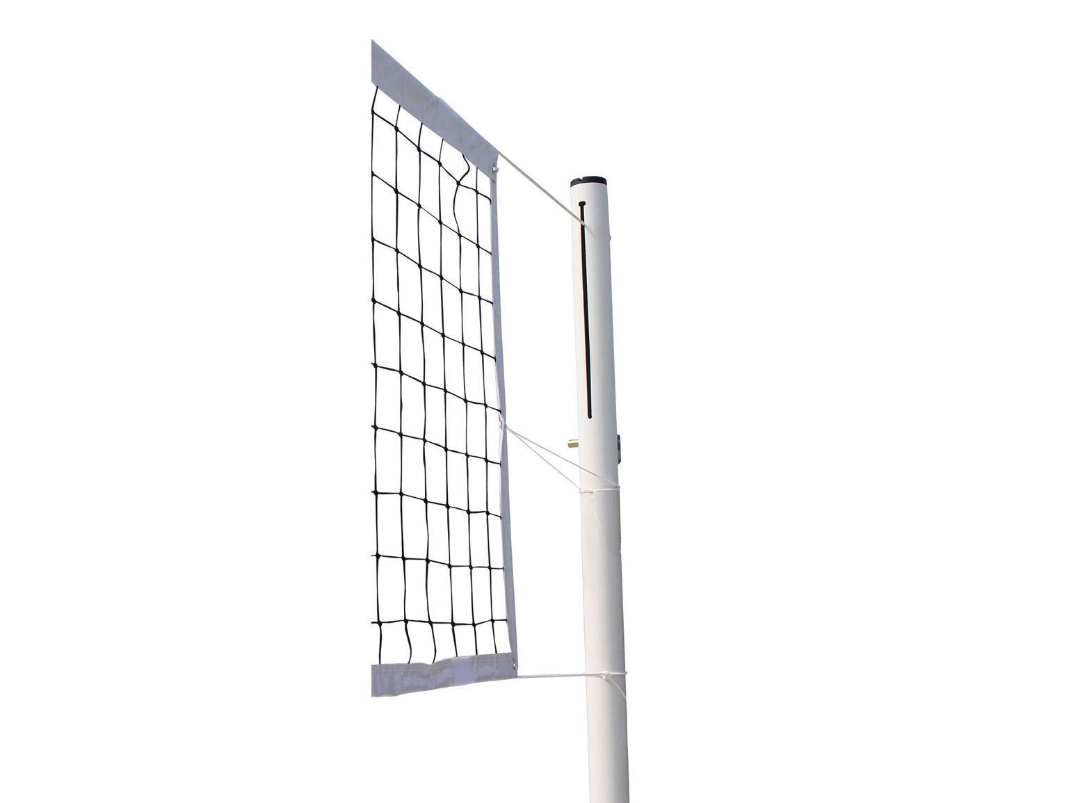 Sodex Sport Competition socketed volleyball post in aluminium, adjustable net height with